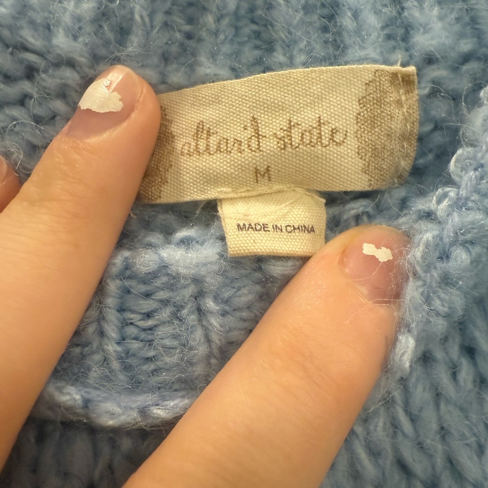 Altar'd State Blue Crew Neck Sweater